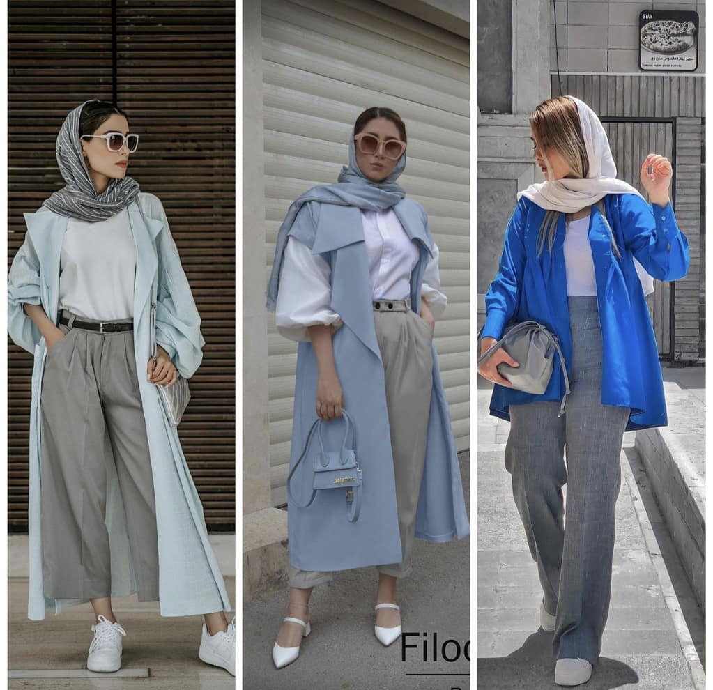 استایل تابستانی با رنگ آبی