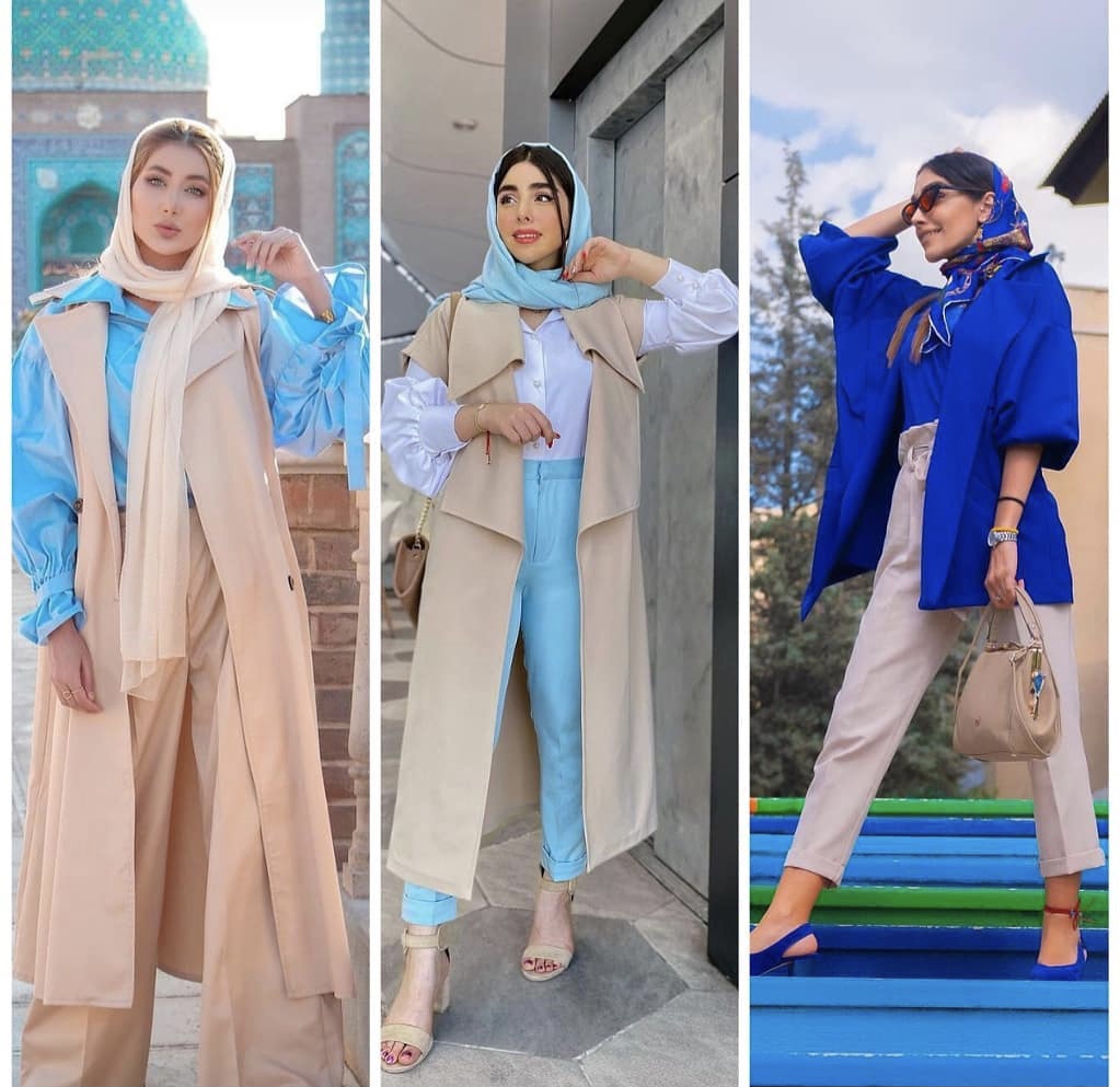 استایل تابستانی با رنگ آبی
