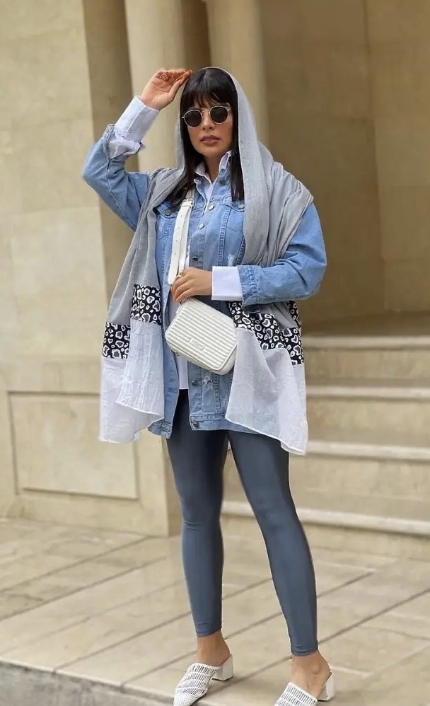 استایل پاییزی با کت جین